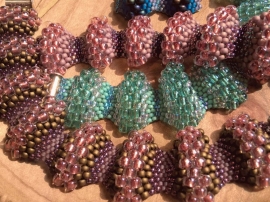 Peyote bracelets with different size beads